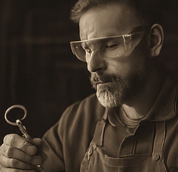 Serralheiro artesanal modelador de chave rara de época